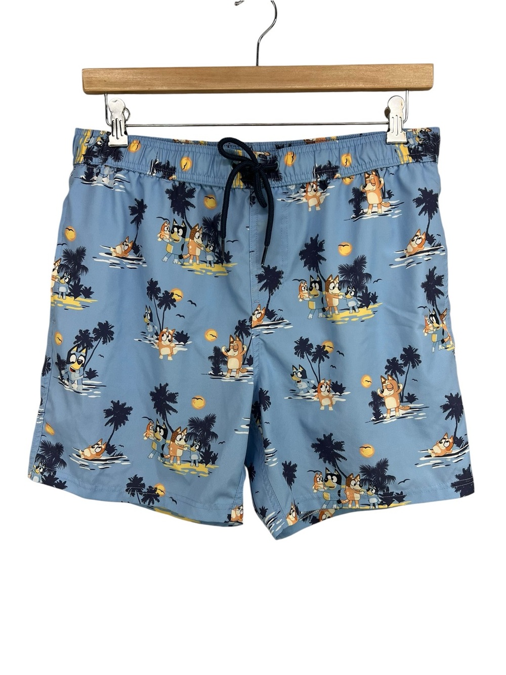 Bluey Men’s Swim Trunks Size Large Brief Lined